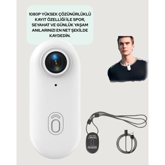 Şarj Edilebilir Uzun Ömürlü Mini Spor Kamera Full HD