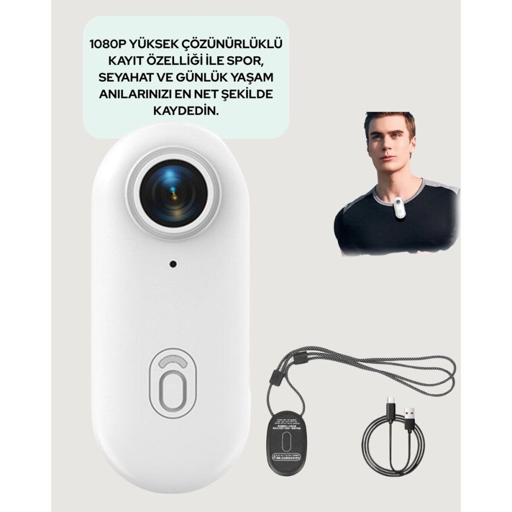Şarj Edilebilir Uzun Ömürlü Mini Spor Kamera Full HD
