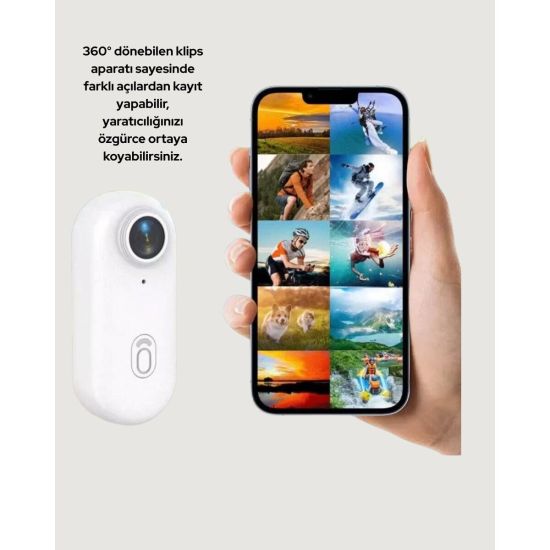 Geniş Açı Lensli WiFi Spor ve Vlog Kamerası