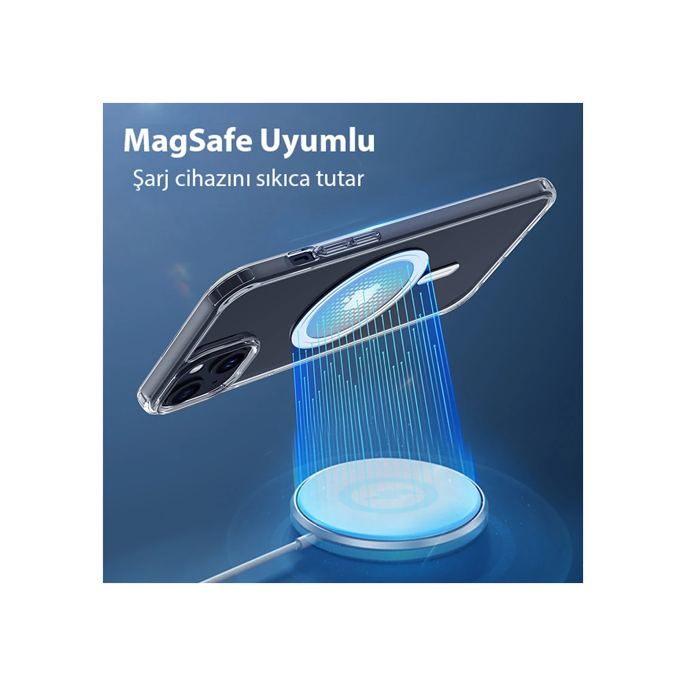 Dux Ducis Clin Mag Series iPhone 15 Plus Magsafe Uyumlu Manyetik Silik