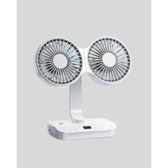 Çift Kafalı Masaüstü ve Duvar Tipi Sessiz USB Şarjlı Fan
