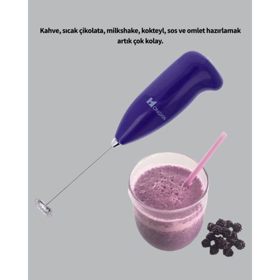 Frappe ve Cappuccino Maker – Taşınabilir Pilli Köpürtücü Mikser