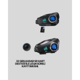 Q28 Kameralı Motosiklet Kask Kulaklık Bluetooth 5.3 Su Geçirmez 1080P 