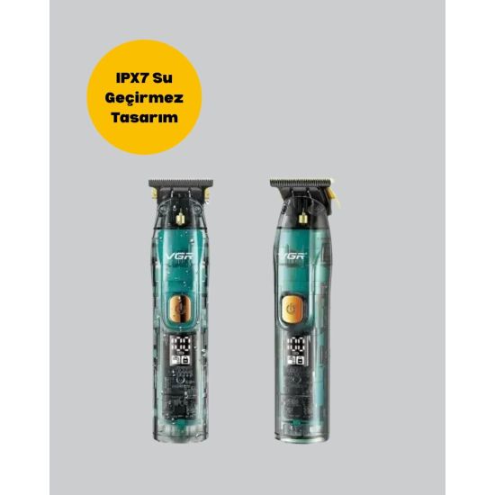 VGR V-695 Profesyonel Saç ve Sakal Kesme Makinesi Şarjlı ve Kablolu Ku