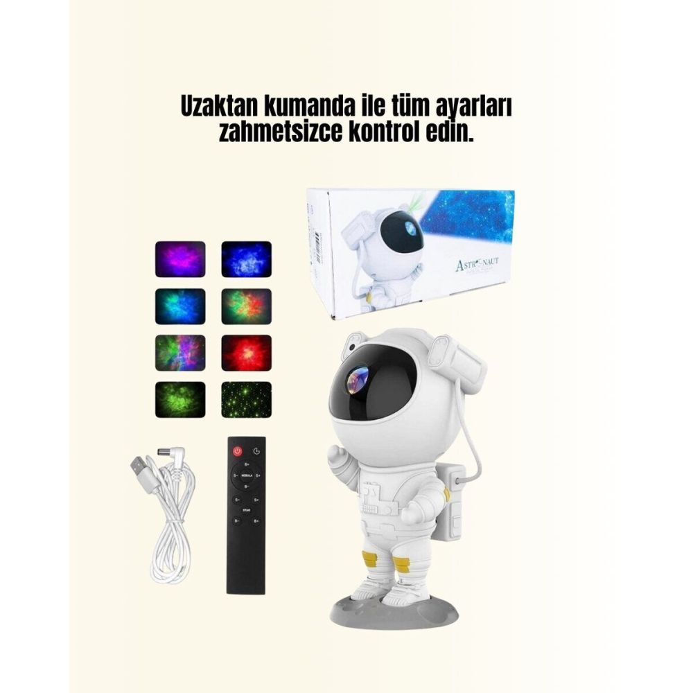 Dekoratif ve Fonksiyonel Astronot Projeksiyon Aydınlatma