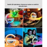 15W Hızlı Şarj Destekli LED Atmosfer Işığı ve Alarm Fonksiyonlu Lamba