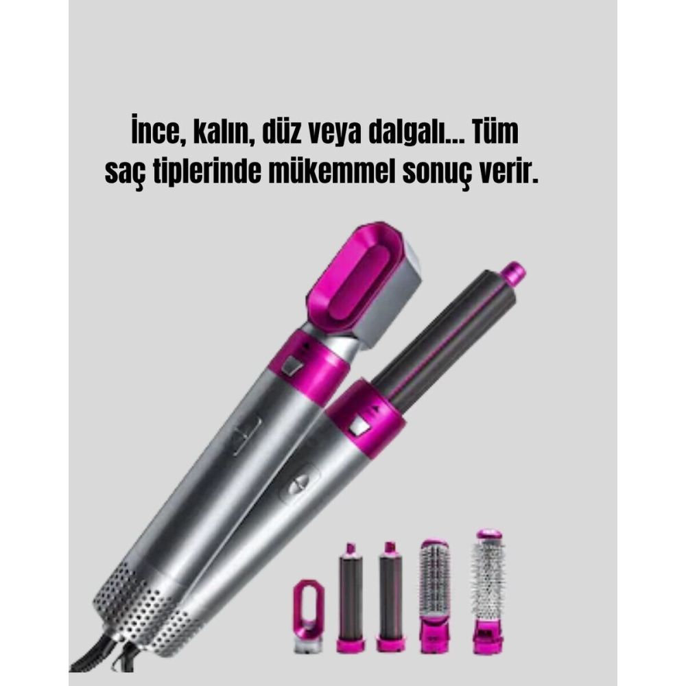 Çok Fonksiyonlu Saç Kurutma ve Şekillendirme Makinesi 5 Başlık