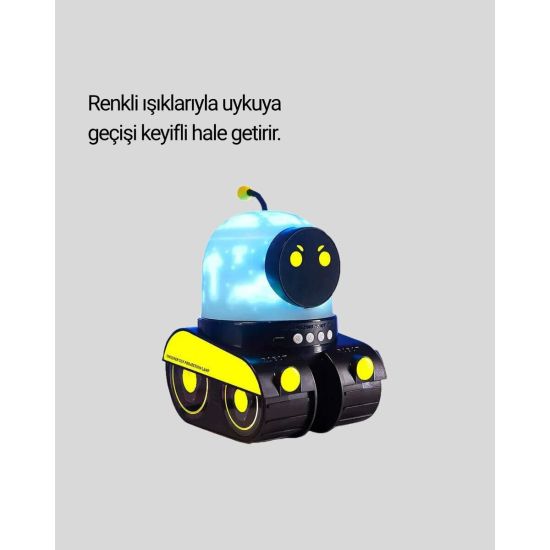 Robot Tasarımlı Bluetooth Hoparlörlü Yıldızlı Gökyüzü Projektör