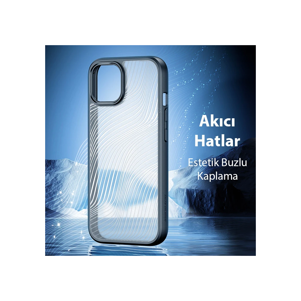 Dux Ducis iPhone 15 Aimo Series Premium Buzlu Sert PC-TPU Kılıf