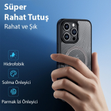 Dux Ducis iPhone 15 Pro Max Aimo Series MagSafe Premium Buzlu Sert PC-