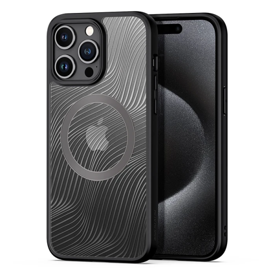 Dux Ducis iPhone 15 Pro Aimo Series MagSafe Premium Buzlu Sert PC-TPU 