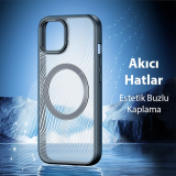 Dux Ducis iPhone 15 Plus Aimo Series MagSafe Premium Buzlu Sert PC-TPU
