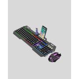 RGB Işıklı Oyuncu Klavye Mouse Seti – Türkçe Q Ayarlanabilir DPI Ergon