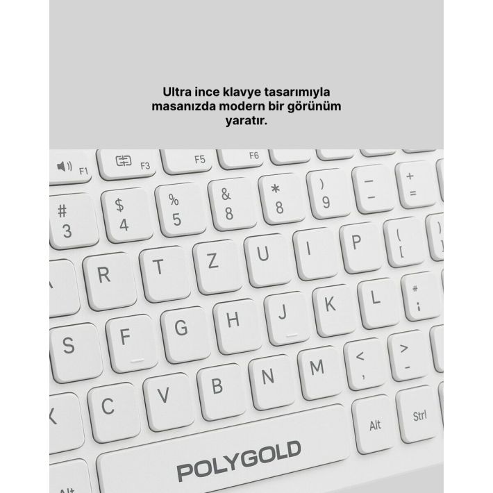 Ergonomik Kablosuz Klavye Mouse Takımı - Tam Boy Sessiz ve Güvenilir