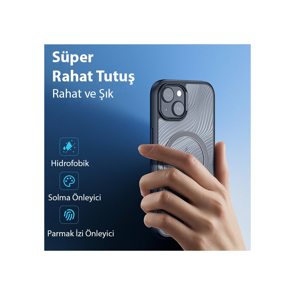 Dux Ducis iPhone 15 Aimo Series MagSafe Premium Buzlu Sert PC-TPU Kılı