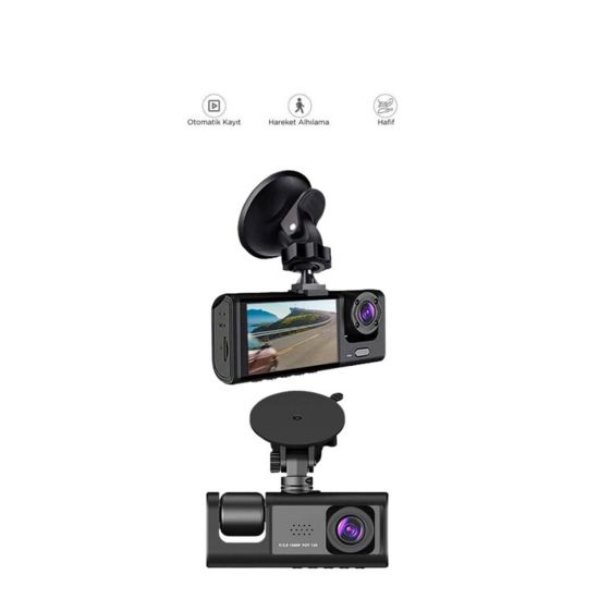 G-Sensör ve Hareket Algılama Destekli 1080p Araç İçi Güvenlik Kamerası