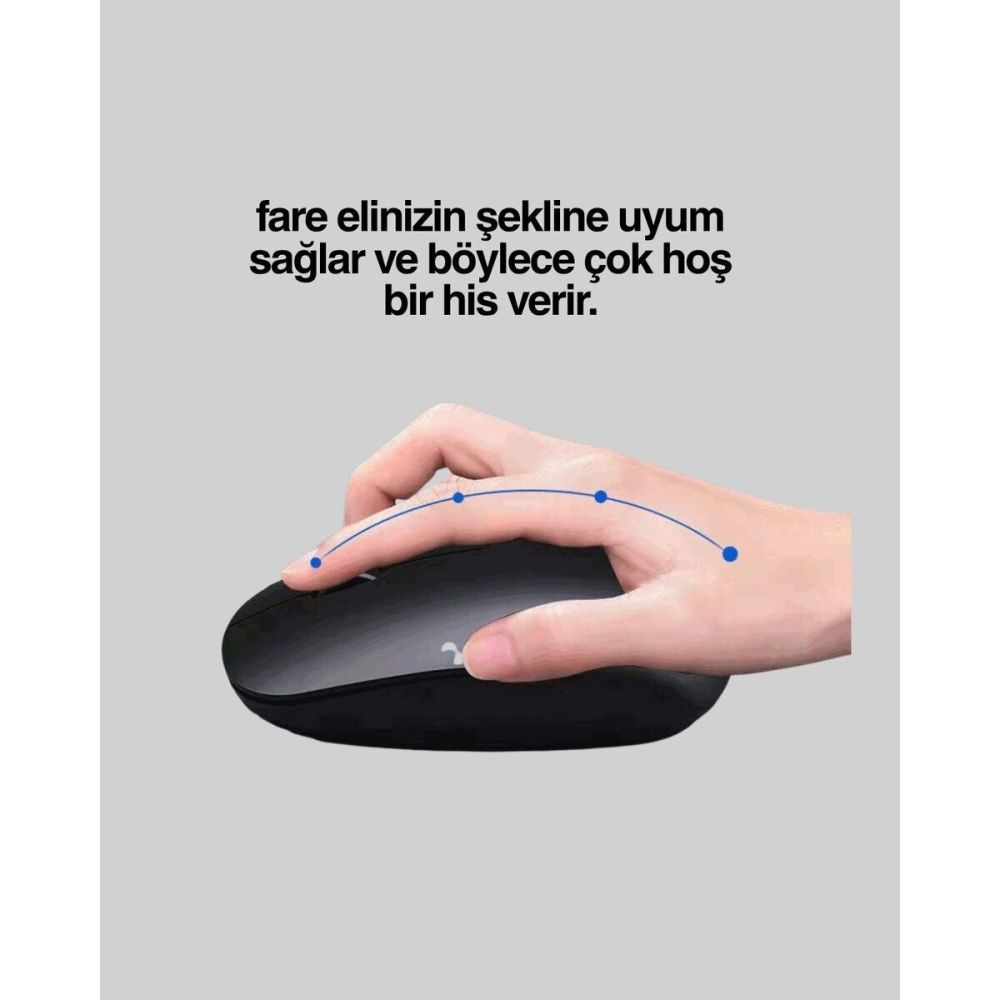 Optik Sensörlü Sessiz Fare – Geniş Uyumluluk ve Ergonomik Yapı