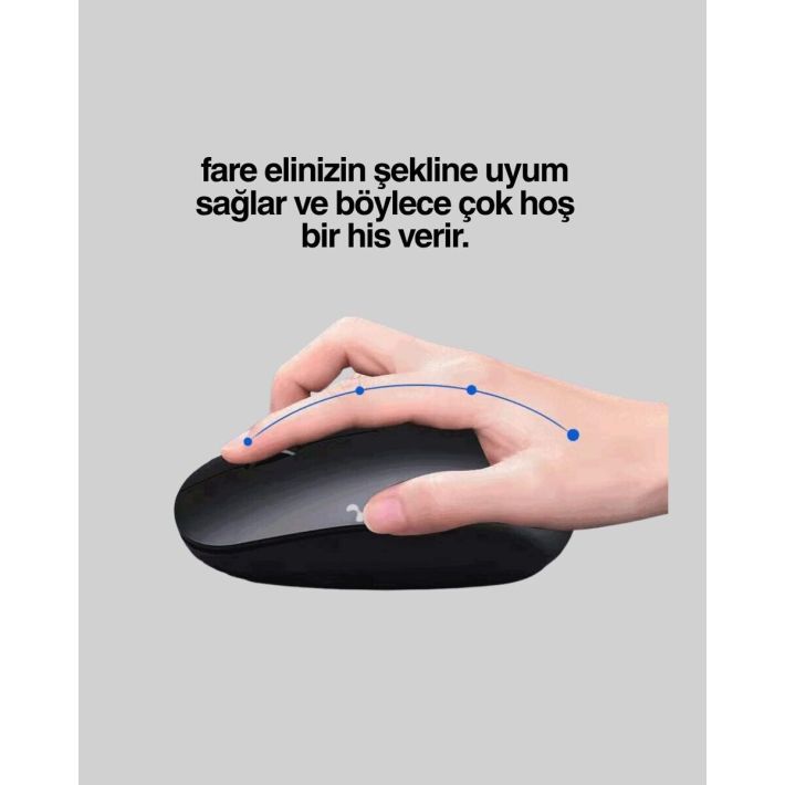 Optik Sensörlü Sessiz Fare – Geniş Uyumluluk ve Ergonomik Yapı