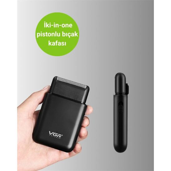 5 W Güçlü USB Şarjlı Sakal Şekillendirici – İki Başlıklı Su Geçirmez T