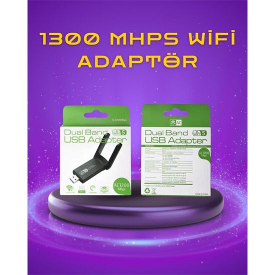 USB WiFi Adaptör – 1200 Mbps Hız