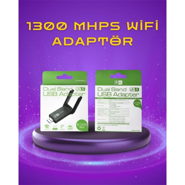 USB WiFi Adaptör – 1200 Mbps Hız