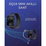 SQ-16 Mini Series 10 Akıllı Saat | Şık ve Hafif Tasarım 3 Kordon Seçen