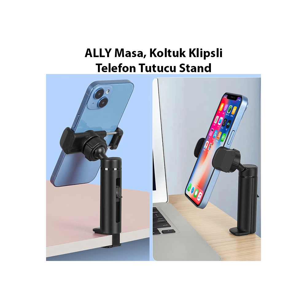 ALLY Masa Koltuk Klipsli Telefon Tutucu Stand