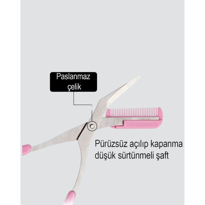 Taraklı Kaş Düzeltme Makası – Hassas Şekillendirme ve Kolay Kullanım
