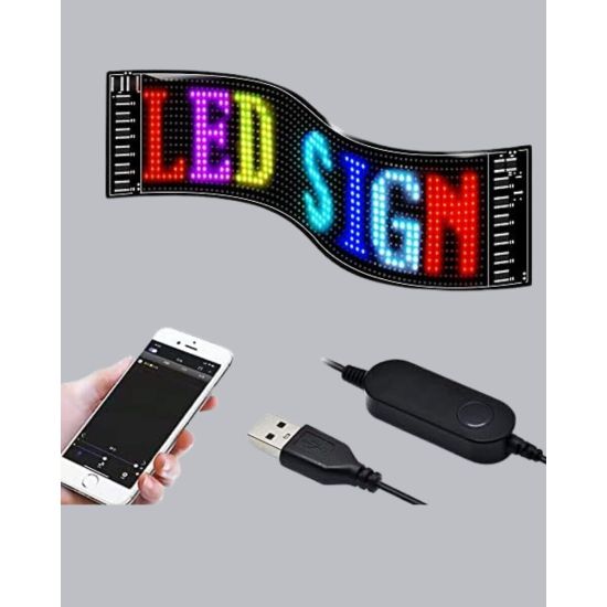 RGB LED Panel – Mobil Uyumlu Yazı ve GIF Destekli USB Bağlantılı Dekor