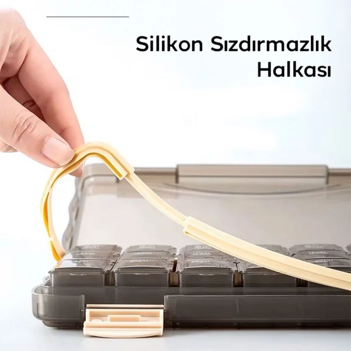 EZERE Haftalık Ilaç Kutusu | 7 Günlük | 28 Gözlü Haftalık Ilaç Kutusu