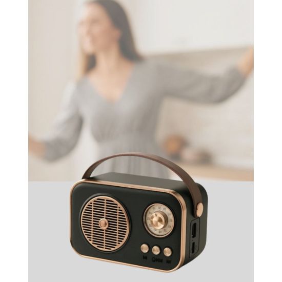 Klasik Retro Radyo – Bluetooth Destekli FM Özellikli Şarjlı Hoparlör
