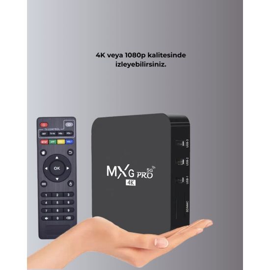 4K Android TV Box – 2GB RAM 16GB ROM Hızlı Wi-Fi Bağlantılı Akıllı Med