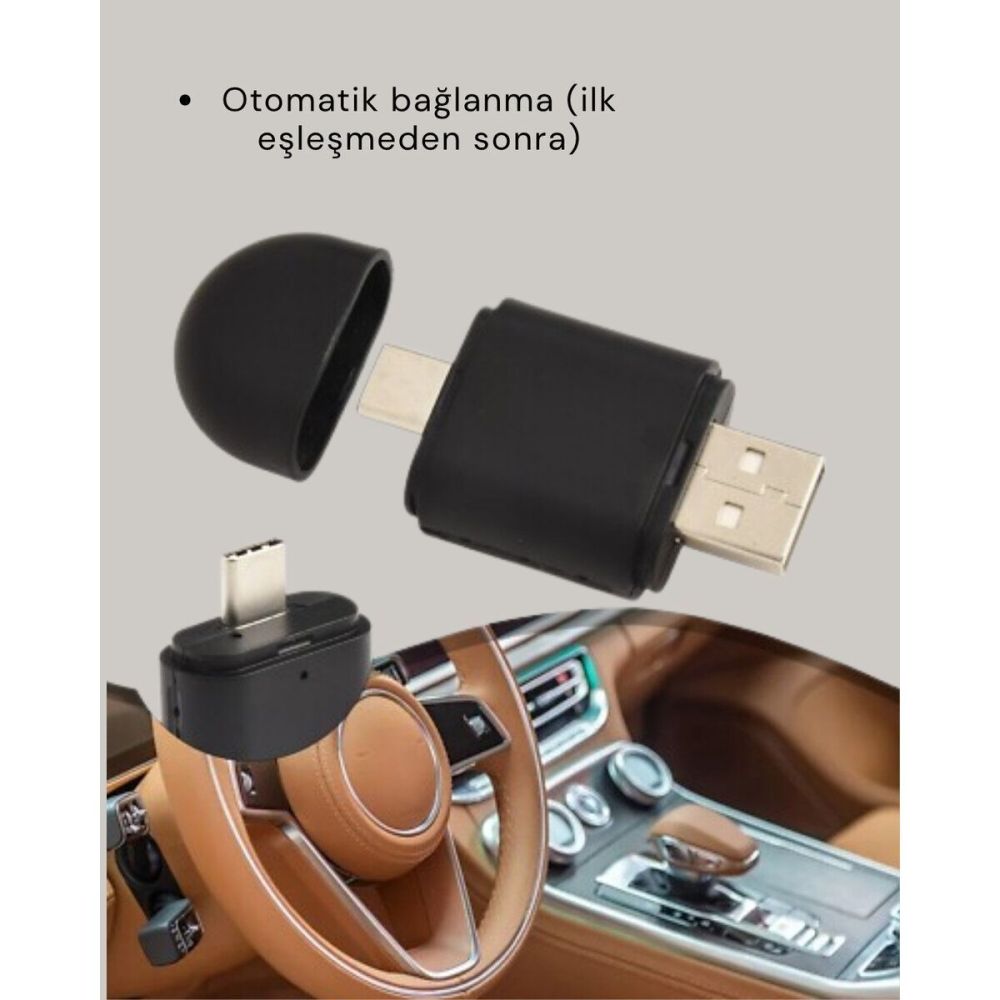 Kablosuz CarPlay Adaptörü – Bluetooth 5.4 ve Wi-Fi 6 Teknolojili Tak &
