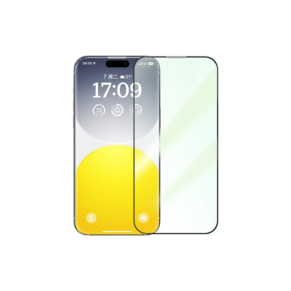 Baseus Schott iPhone 15 Pro Full Koruma Eye-Protection Tempered Cam Ek
