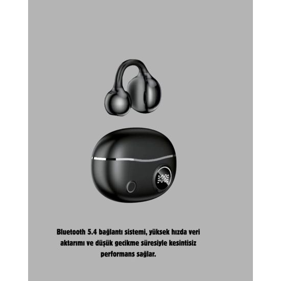 Açık Kulak Bluetooth Kulaklık 5.4 APTX Destekli Ergonomik Tasarım