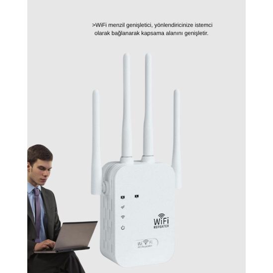 50 Cihaz Destekli 300Mbps Kablosuz Sinyal Güçlendirici RJ45 Kablolu Ku