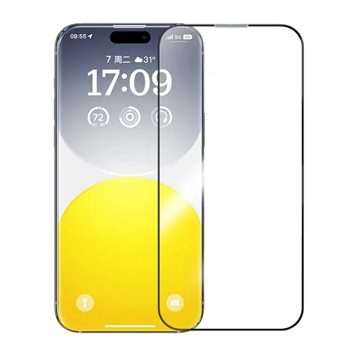 Baseus iPhone 15 HD Tempered Full Koruma Cam Ekran Koruyucu