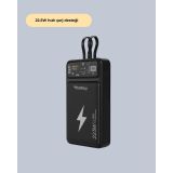Powerbank Dahili Ekranlı 10000 mAh Çift Kablolu