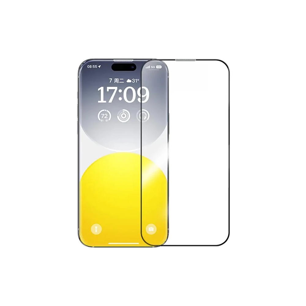Baseus iPhone 15 Pro HD Tempered Full Koruma Cam Ekran Koruyucu