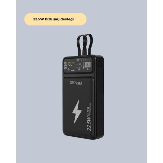 Mobil Powerbank 22.5W PD Destekli Hızlı Şarj