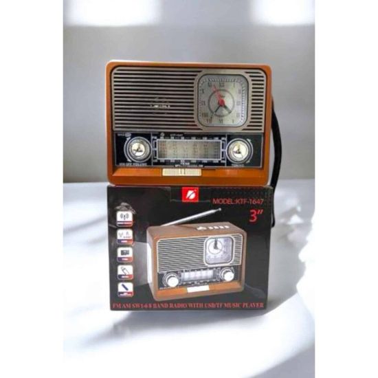 Nostaljik Görünümlü USB Girişli Bluetooth Bağlantılı Radyo