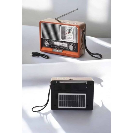 Nostaljik Görünümlü USB Girişli Bluetooth Bağlantılı Radyo