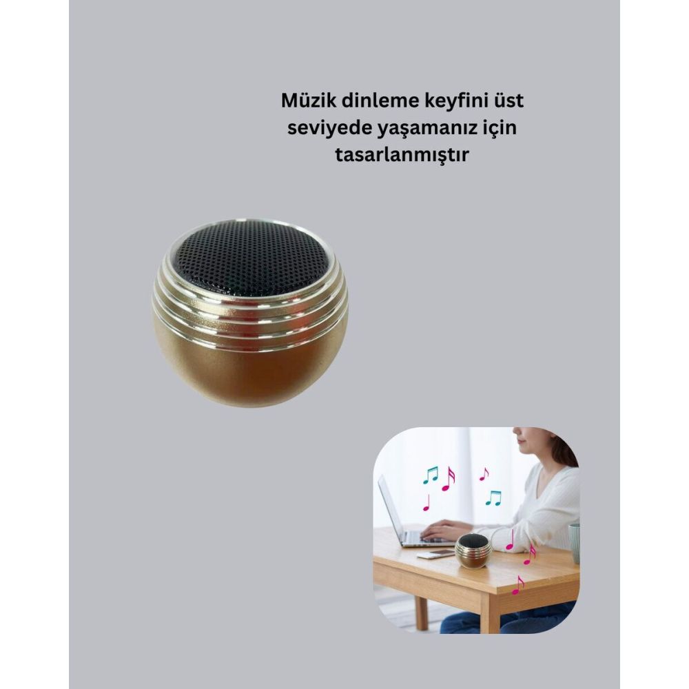 Kablosuz Mini Hoparlör Şarjlı TWS Destekli Kompakt Ses Sistemi