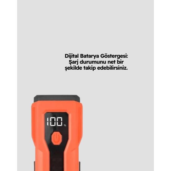 5000 mAh Bataryalı Bisiklet Farı COB Çakar Çok Fonksiyonlu