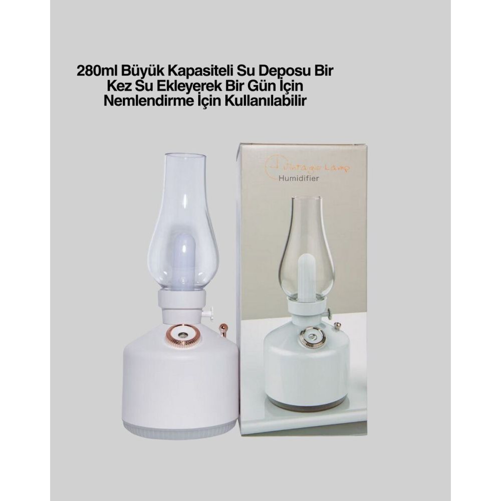 280 ml Retro Tasarım LED Işıklı USB Nemlendirici Aroma Difüzör