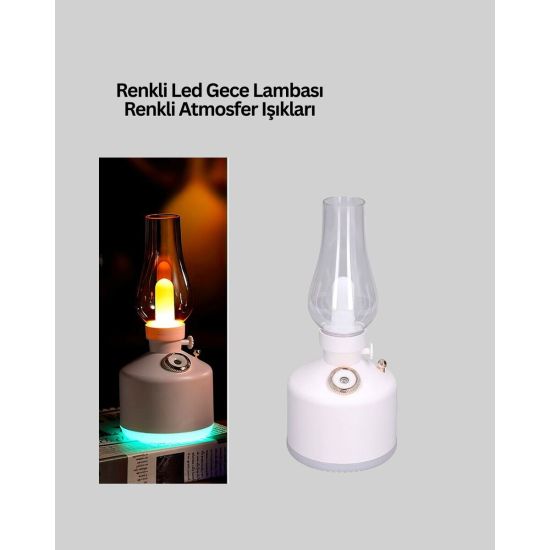 Retro Gaz Lambası Tasarımlı USB Şarjlı Aroma Difüzörü 280 ml Nano Mist
