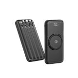 Kablosuz Çoklu Şarj Girişli 10.000 Mah Kablolu Powerbank Taşınabilir