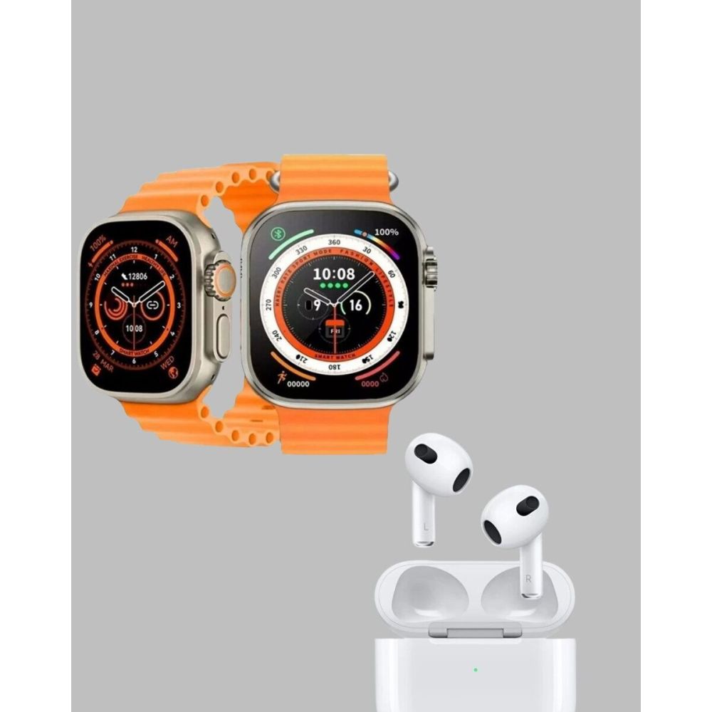 Watch 9 Max Akıllı Saat Kulaklık Seti Sağlık Takipli 45 mm Geniş Ekran