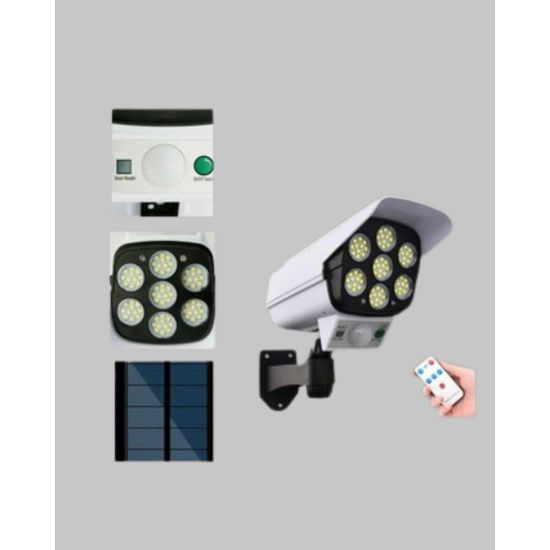 Uzaktan Kumandalı Güneş Enerjili LED Güvenlik Lambası Kamera Tipi Hare