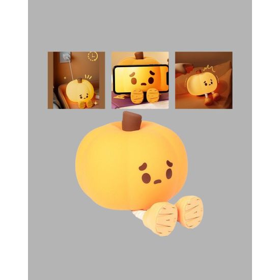 Silikon Pumpkin Night Light Telefon Tutuculu LED Lamba